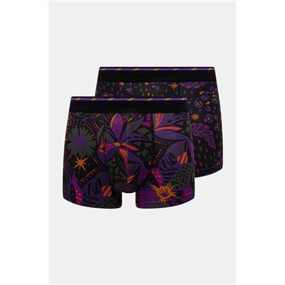 Bokserki bawełniane męskie z domieszką elastanu wzorzyste (2-pack) kolor multicolor