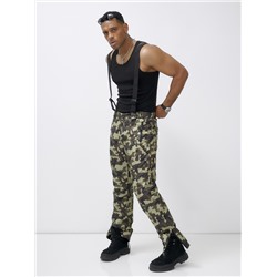 Полукомбинезон утепленный мужской зимний горнолыжный коричневого цвета 2405K