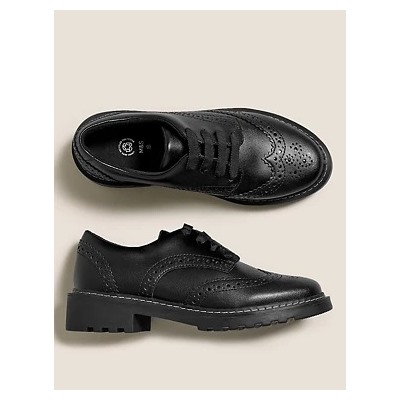 Kids' Leather Freshfeet™ School Shoes (13 Small -7 Large)