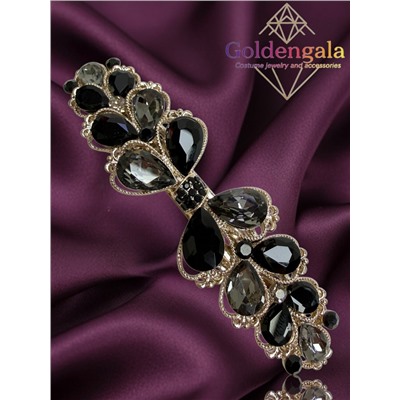 Заколка автомат для волос с кристаллами «Блеск элегантности» ЭЛЗ12/02