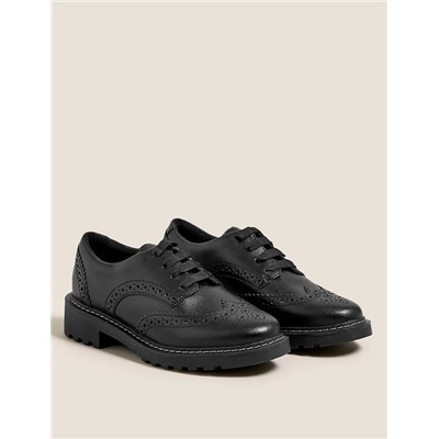 Kids' Leather Freshfeet™ School Shoes (13 Small -7 Large)