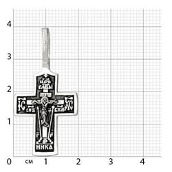 Крест из серебра литье частичное чернение