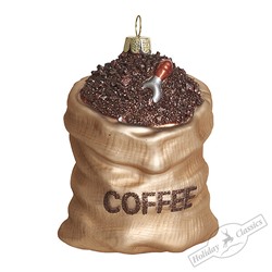 Мешок с зернами кофе (стекло) 7,5х5,5х9 см