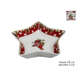 105-136 Блюдо 14см НОВЫЙ ГОД в под.уп.(х36)Фарфор