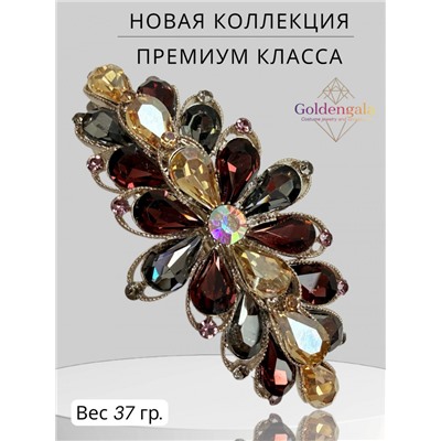 Заколка автомат для волос с кристаллами «Блеск элегантности» ЭЛЗ8/01