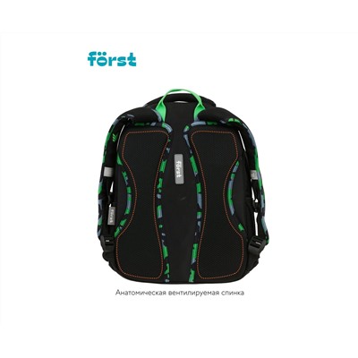 Рюкзак Först F-Trend "Neon military" 40*29*18см, 2 отделения, 3 кармана, эргономичная спинка