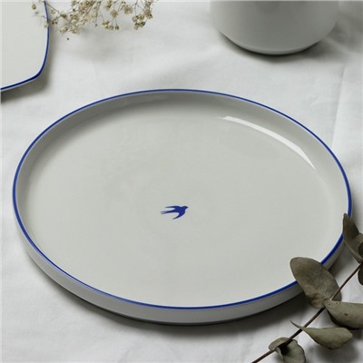 Тарелка керамическая плоская «Ласточка», 20 см, Dolce Ceramo