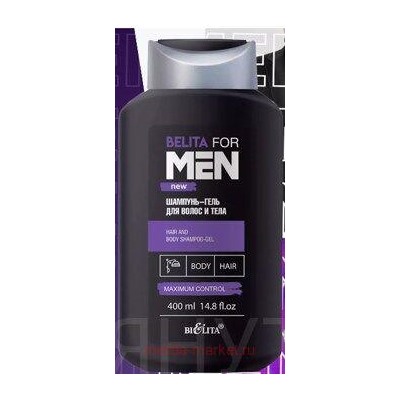 Белита For men new Шампунь-гель для волос и тела 400 мл