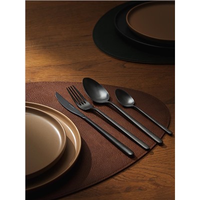 Набор столовых приборов Pure, черные матовые, 16 пред.