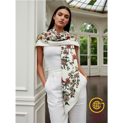 Платок шелковый большой "Парижанка" Арт 2428/17