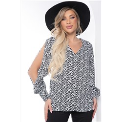 Блуза "Тайное чувство" (черно-белая) Б8520