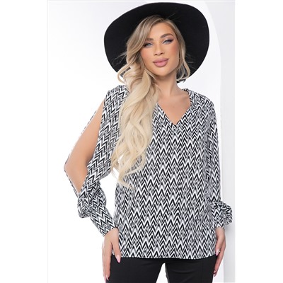 Блуза "Тайное чувство" (черно-белая) Б8520