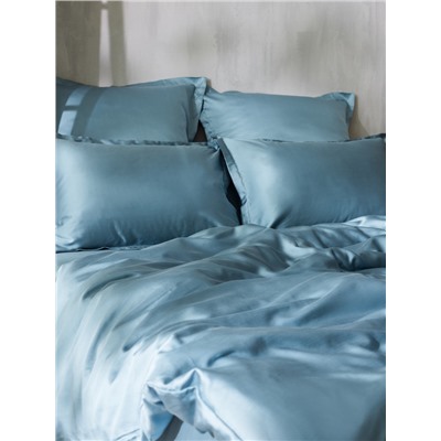 Простыня на резинке SL Home Tencel 180*200+30 см , цв. серо-голубой