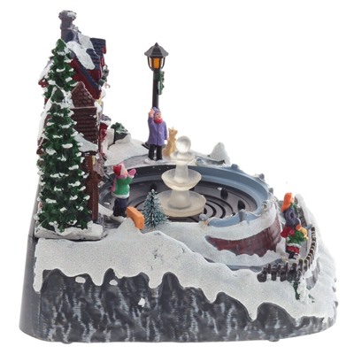 GAEM Фигурка декоративная "Рождество" (4 мелодии, подсвет, движ, фонтан 3xAA н/п, +USB), L26,5 W23 H19 см