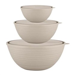 Набор салатников Sugar&Spice Cardamom (1,2+2,3+4,1 л) с крышками SE400912005 латте
