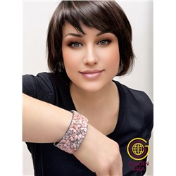 Браслет с камнями на магнитной застежке Арт: БРК/15 (розовый перламутр)