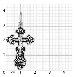 крест из серебра частично черненый штампованный