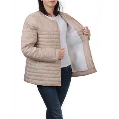K-527 BEIGE Куртка демисезонная стеганая женская (70 гр. холлофайбер)