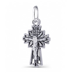 Крест из серебра литье частичное чернение