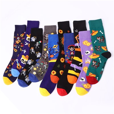 Demi-season knee socks, Spain, mid-length, halloween