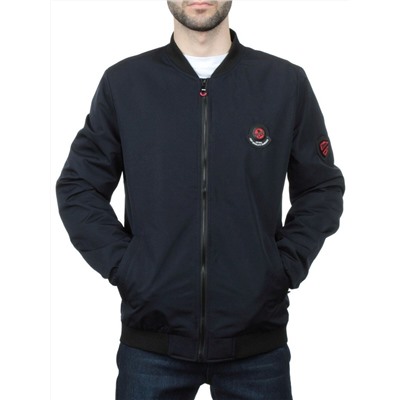 EM25056-2 DARK BLUE Куртка-бомбер мужская демисезонная (100 гр. синтепон)
