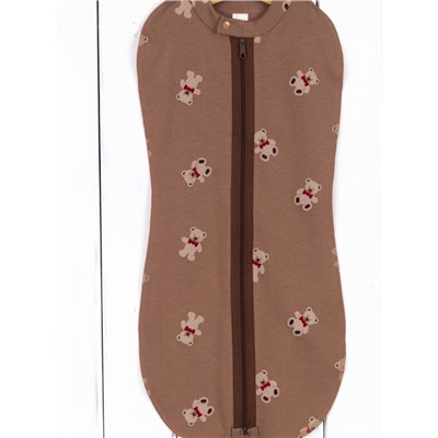 Пелёнка кокон Baby Boom К157/10007-И(Н) я726 Мишки на кофе