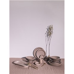 Тарелки Magistro Jarwah Lausanne, 600 мл, 21.5×5 см, глубокие, набор 2 шт., фарфор, коричневые