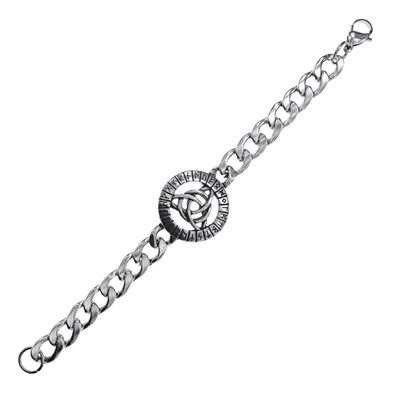 BS867-01 Браслет Трикветр, нержавеющая сталь, 20см