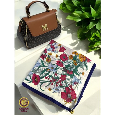 Платок на шею с украшением шелковый Арт 2530/16