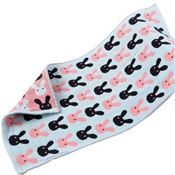 Towel, gauze children's rabbit for face washing, 20×50cm, wholesale