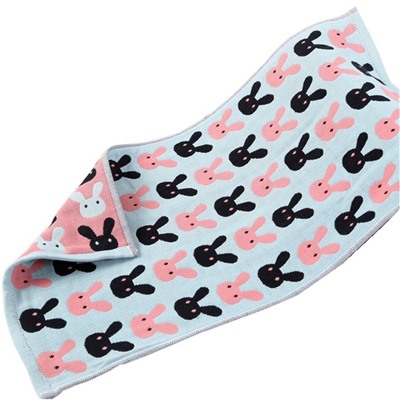 Towel, gauze children's rabbit for face washing, 20×50cm, wholesale