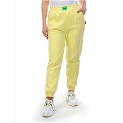 07 YELLOW Брюки спортивные женские на флисе (100% хлопок) 7986