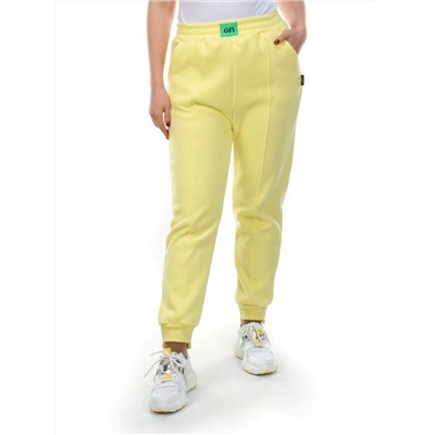 07 YELLOW Брюки спортивные женские на флисе (100% хлопок) 7986