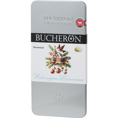 BUCHERON. Новый год. Новогодний (молочный с фисташкой) 100 гр. жест.банка (Уцененная)