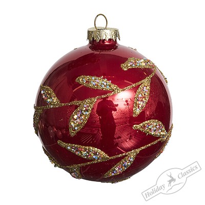 Шар "Золотой сад" огненный (стекло) 8 см