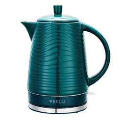 Чайник Kelli KL-1809 керамический Объём 1,8л Мощность 2400Вт ЦВЕТ ИЗУМРУДНЫЙ (6)