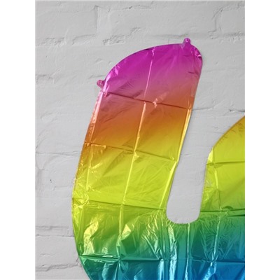 Шар фольгированный "Multicolour numbers" цифра 4, (80 см)