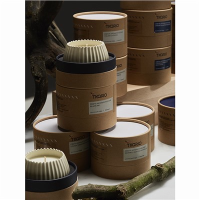 Свеча ароматическая Cypress, Jasmine & Patchouli из коллекции Edge, бежевый, 30 ч