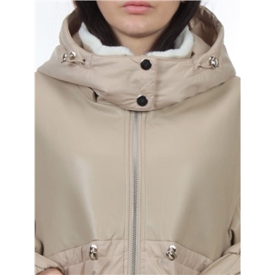 H24-210 BEIGE Куртка демисезонная женская (100 гр. холлофайбер)