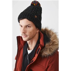 Czapka męska beanie melanżowa  kolor czarny