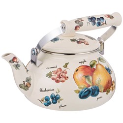 ЧАЙНИК AGNESS ЭМАЛИРОВАННЫЙ СЕРИЯ "ФРУКТЫ" 2,5 Л