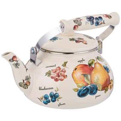 ЧАЙНИК AGNESS ЭМАЛИРОВАННЫЙ СЕРИЯ "ФРУКТЫ" 2,5 Л