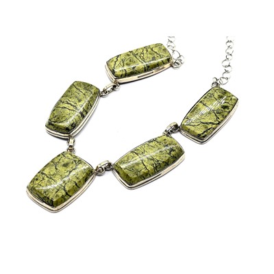 Колье змеевик, 54,5см.