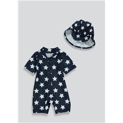 Boys Swimming Costume & Hat Set (Newborn-23mths)