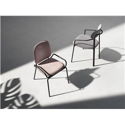 Стул Ror, Double Frame, велюр, черный/серый