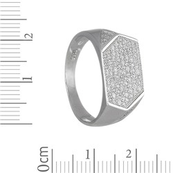 Печатка с фианитами ТФКЕ.122ФТ-
