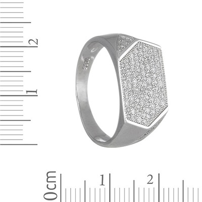 Печатка с фианитами ТФКЕ.122ФТ-