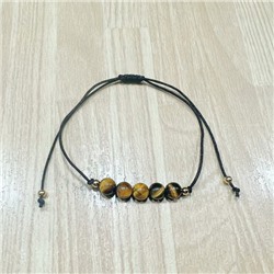 BS888 Браслет на нити с Тигровым глазом, 6мм
