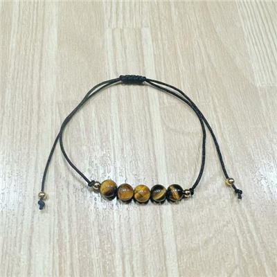 BS888 Браслет на нити с Тигровым глазом, 6мм