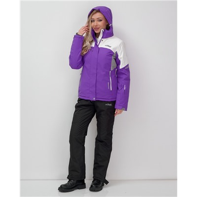 Горнолыжный костюм женский зимний УЦЕНКА фиолетового цвета 02810F